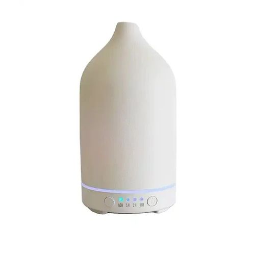 Diffuseur d'arômes en céramique,petit humidificateur automatique,air frais d'hôtel,huile essentielle,chronométrage,lumières colorées - Type White Model B