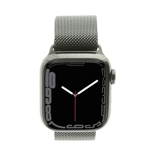 Apple Watch Series 7 Gps + Cellular 41mm Acier Inoxydable Graphite Bracelet Milanais Graphite