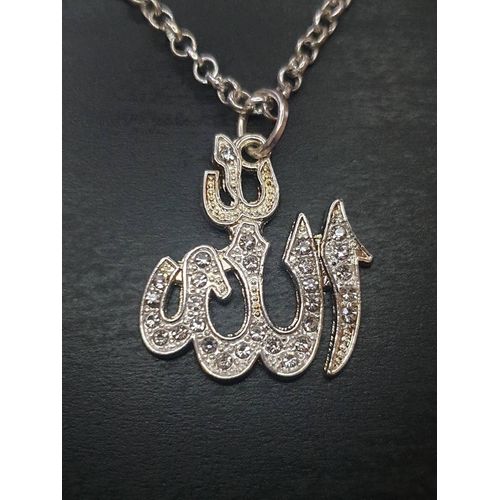 Collier Fantaisie "Allah" Argenté
