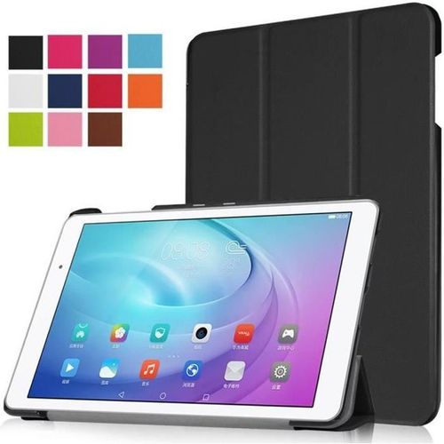 Coque Samsung Galaxy Tab A 8 2019 Housse Sm-T290/T295 Mince L¿¿Ger Cuir Pu ¿¿Tui De Pretection Samsung Galaxy Tab A 8.0 2019 -Noir