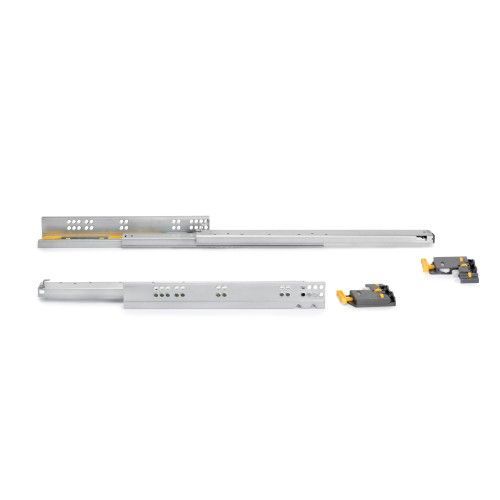 Paire de coulisses Silver - l. 340 mm - sortie totale avec amortisseur - ajustable -zingué - 1 paire EMUCA