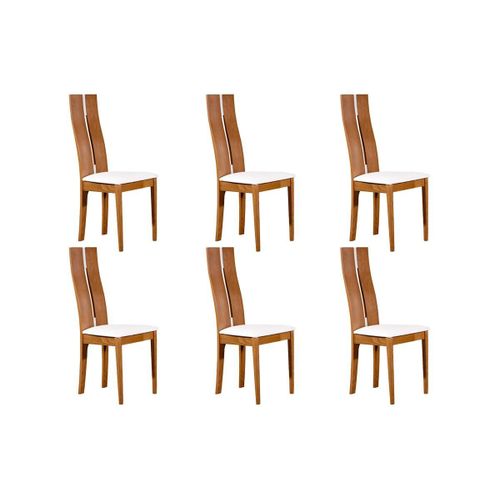Lot De 6 Chaises Salena - Hêtre Massif Coloris Chêne