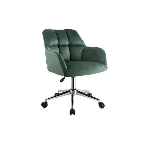 Chaise De Bureau - Velours - Vert - Hauteur Réglable - Pega