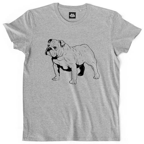 Teetown - T Shirt Homme - Bulldog - Pug Pugs Love Pit Bull Animal Dog Face Dog Lovers - 100% Coton Bio