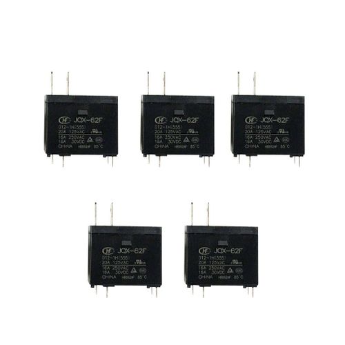 Relais de chauffe-eau pour four à micro-ondes, 12vdc JQX-62F-012-1H HF62F-012-1H, 5 pièces