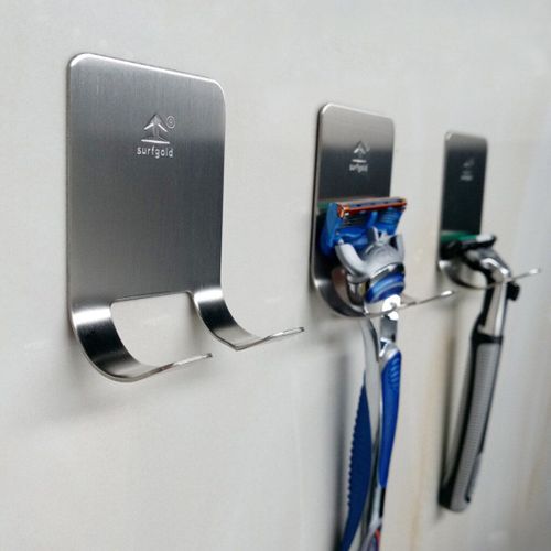 Support de rasoir antibactérien en acier inoxydable pour salle de bain, organisateur familial