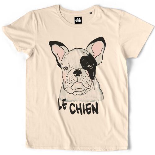 Teetown - T Shirt Homme - Le Chien - Pug Pugs Pit Bull Animal Bulldog Dog Face Dog Lovers French - 100% Coton Bio