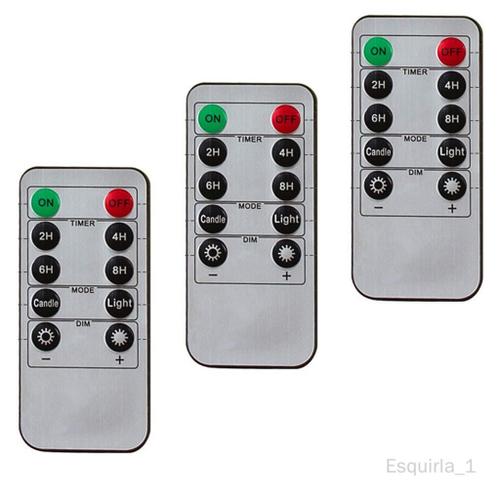 Télécommande Multifonction 3pcs 10 Touches Avec Fonction Pour Bougies Led Romantiques Sans Flamme