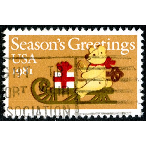 Timbre Oblitéré Usa 1981 Season's Greetings