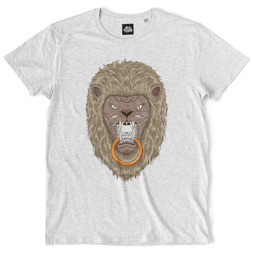 Teetown - T Shirt Homme - Lion Fantastique - Art Nature Jungle Sauvage Tigre Cirque - 100% Coton Bio