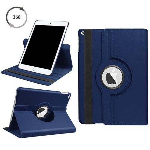 Ipad 9.7 2017 Coque Etui Rotation 360¡Ã Avec Support Antichocs Tablette Housse Pour Ipad 9.7 2017 (A1822 A1823) - Bleu Fonc¿¿