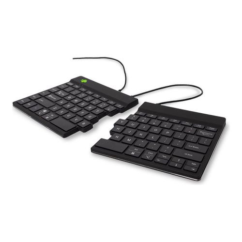R-Go Split Clavier Ergonomique, QWERTY (US), noir, filaire - Clavier - USB - QWERTY - US - noir