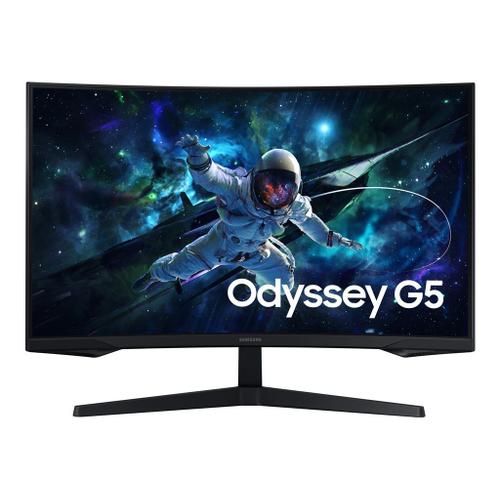 Samsung Odyssey G5 S32CG554EU - G55C Series - écran LED - jeux - incurvé - 32" - 2560 x 1440 QHD @ 165 Hz - VA - 300 cd/m² - 2500:1 - HDR10 - 1 ms - HDMI, DisplayPort - noir