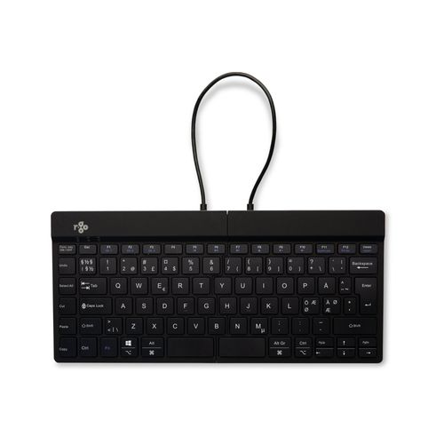 R-Go Clavier Ergonomique Split break - Clavier - avec indicateur de rupture intégré - sans fil - Bluetooth 5.0 - QWERTY - Nordique - noir