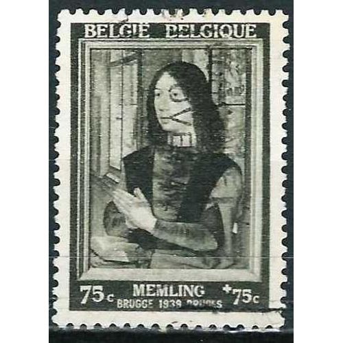 Belgique 1939, Beau Timbre Yvert 512, Exposition Memling A Bruges, Portrait De M. Van Nieuwennove, Oblitere, Tbe