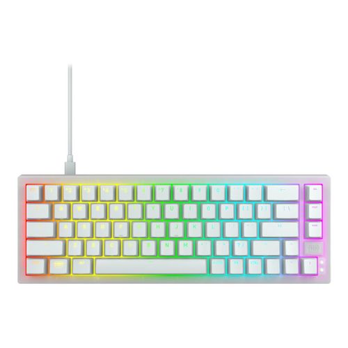 CHERRY XTRFY K5V2 - Clavier - 65% - compact - rétroéclairage - QWERTY - US - commutateur : CHERRY MX2A Red (échangeable à chaud) - blanc