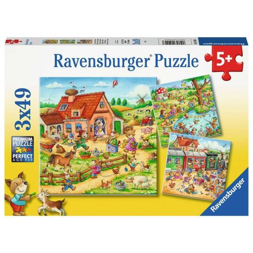 3 Puzzles - Vacances À La Campagne - 49, 49 Et 49 Pièces