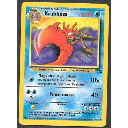 Carte Pokémon Krabboss 38/62 - Fossile Wizards (Fr)