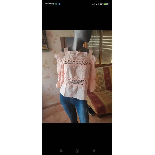 Jolie Haut Golden Days Paris Couleur Rose Avec Dentelle Pour Femme Taille S/M Neuf Avec Étiquette.