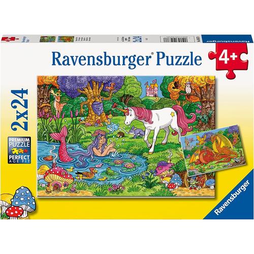 2 Puzzles - Magic Forest - 24 Et 24 Pièces