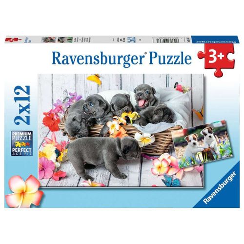 2 Puzzles - Petites Boules De Poils - 12 Et 12 Pièces