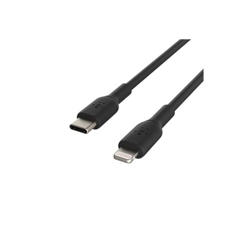 Belkin BOOST CHARGE - Câble Lightning - 24 pin USB-C mâle pour Lightning mâle - 1 m - noir - Alimentation USB (18 W)