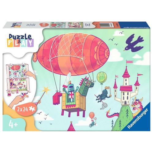 2 Puzzles - Puzzle & Play - Royale Party - 24 Et 24 Pièces