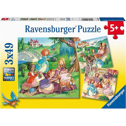 3 Puzzles - Petites Princesses - 49, 49 Et 49 Pièces