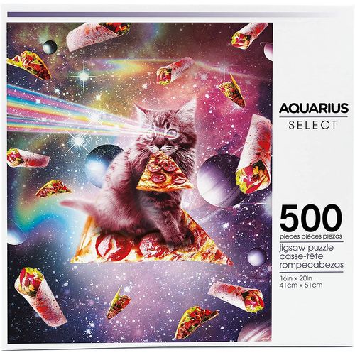 Random Galaxy Cat Pizza - Puzzle 500 Pièces