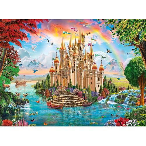 Puzzle Pièces Xxl - Château De Conte De Fées - Puzzle 100 Pièces