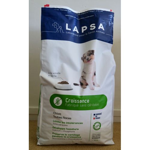 Aliments Croissance Lapsa Pour Chiots (2 Sacs De 12 Kg)