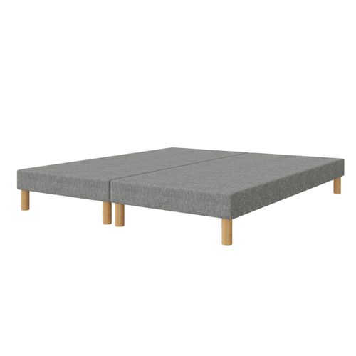 Sommier Tapissier Gris 200x200 (2x100x200) + Jeu De Pied Offert.