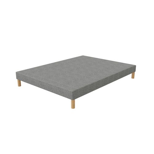Sommier Tapissier Gris 160x200 + Jeu De Pied Offert.