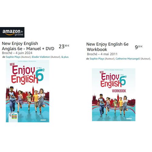 Lot New Enjoy English 6e - Manuel Numérique Élève + Workbook