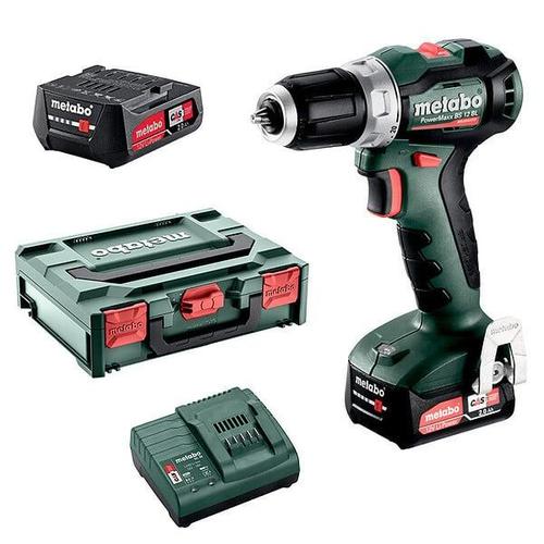 Perçeuse visseuse sans fil 12V POWERMAXX BS 12 BL 2X2Ah LI-POWER - METABO - 601044500 - CHARGEUR SC 30 + METABOX 118