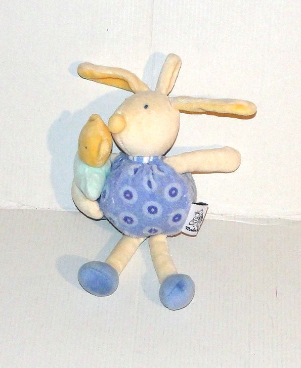 Moulin roty collection Aimé et Céleste doudou cache cache chien lapin gris  violet étoile