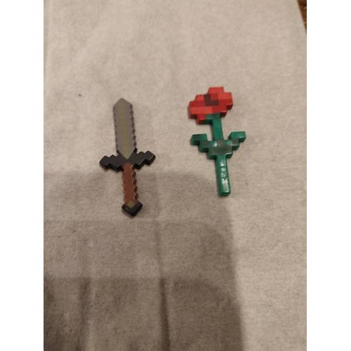 2 Objets Minecraft - Epée & Fleur