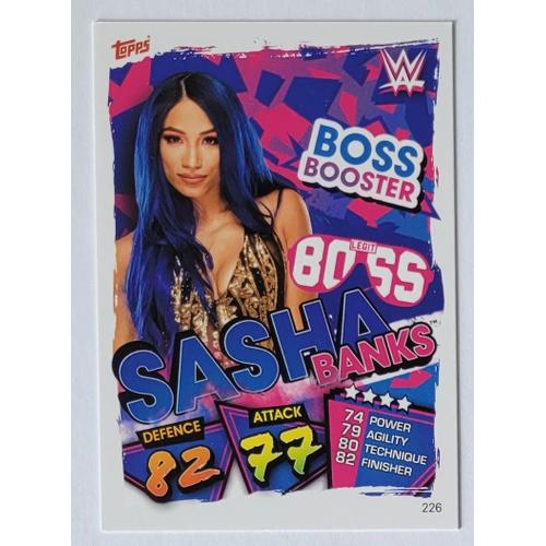 Carte Slam Attax 2021 Boss Booster - 226 - Sasha Banks - Wwe Topps