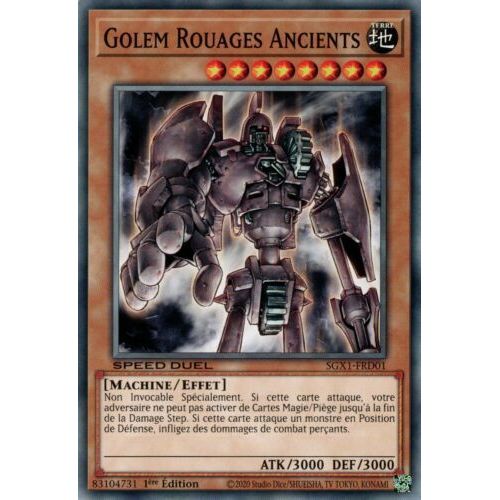 Yu Gi Oh Sgx1 Frd01 Golem Rouages Ancients