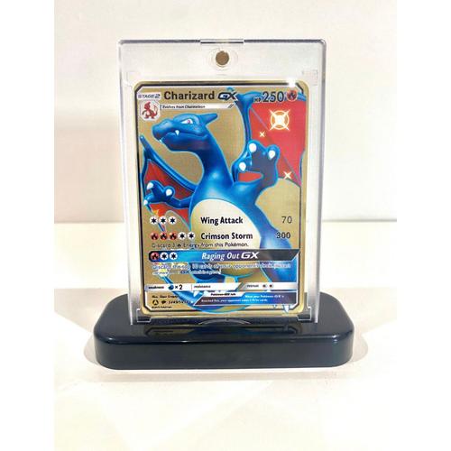 Carte Charizard Gx Dracaufeu Gold Métal