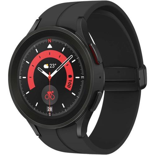 Samsung Galaxy Watch5 Pro - 45 Mm - Titane Noir - Montre Intelligente Avec Bracelet Sport - Affichage 1.4' - 16 Go - Lte, Nfc, Wi-Fi, Bluetooth - 4g - 46.5 G
