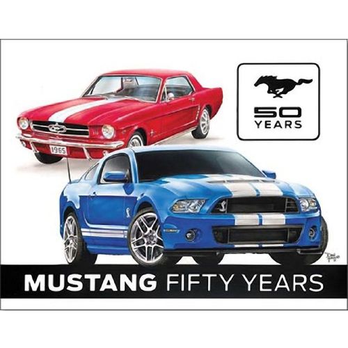 Décoration métallique Ford Mustang 40.5 x 31.5 cm