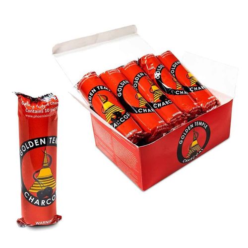 Boite de 100 Tablettes 40 mm de charbon Golden Temple