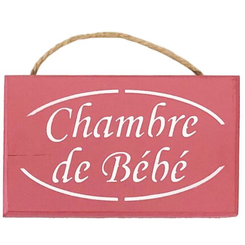 Plaque de porte Chambre de Bébé - Rose poudre