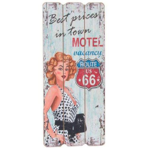 Plaque rectangulaire en bois pin-up