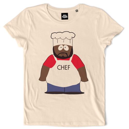 Teetown - T Shirt Femme - South Park Chef - Cartoon Kenny Cantine Boulettes Cuisinier Cartman Restaurant Cuisine - 100% Coton Bio