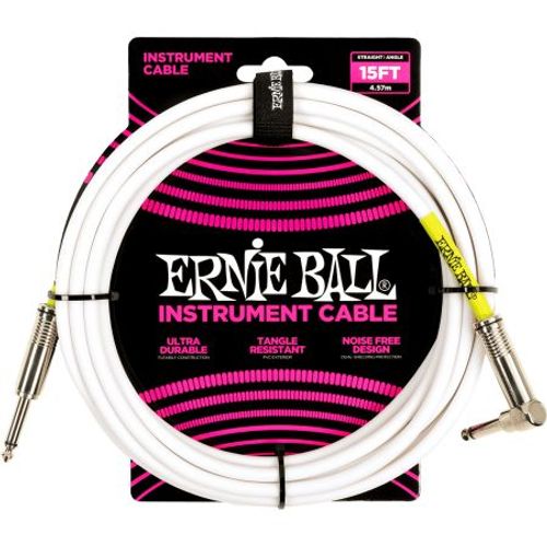 Ernie Ball - 6400 - Jack/Jack Coudé - 4,5m Blanc