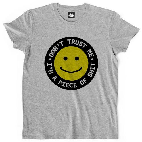 Teetown - T Shirt Homme - Dont Trust Me - Fun Meme Emoji Anti Joke Antisocial Menteur Confiance Smiley - 100% Coton Bio