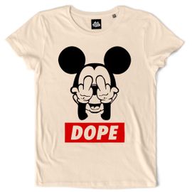 TEETOWN T SHIRT FEMME Dope Mickey Gangster Street art Rebel Urban Obey Box logo Supreme Streetwear 100 COTON BIO Rakuten