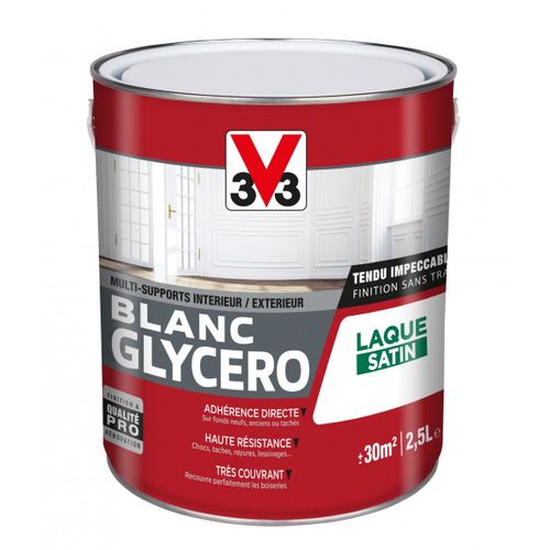 Peinture blanc glycéro satin 2.5L